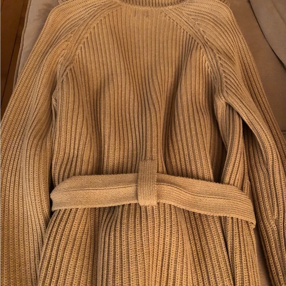 Beige Ribbed Knit Sweater - Picture 5 of 6